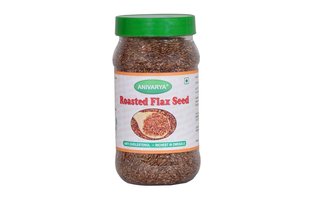 Anivarya Roasted Flax Seed   Plastic Jar  250 grams